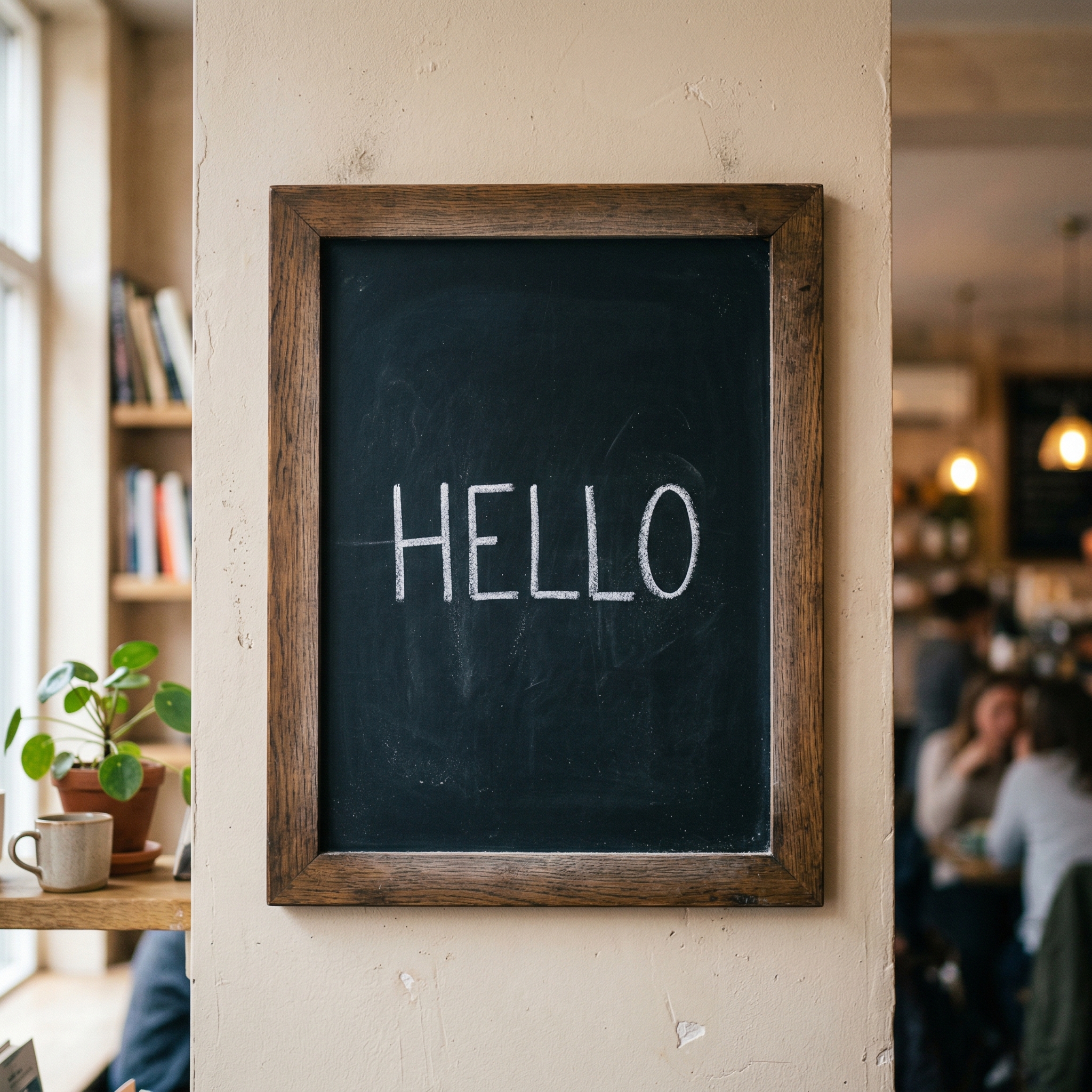 Nano Banana 2 chalkboard HELLO